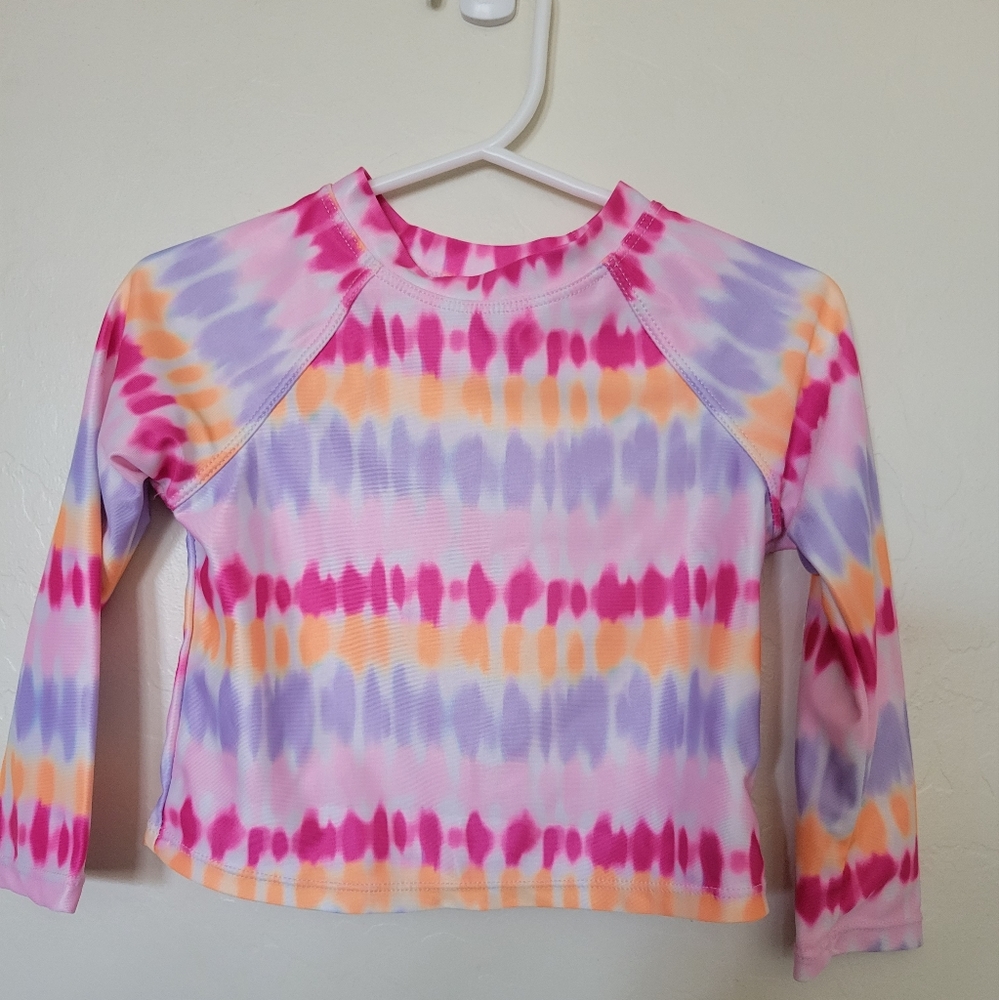 Wonder Nation Tie Dye Rash Guard Swim Shirt 18m